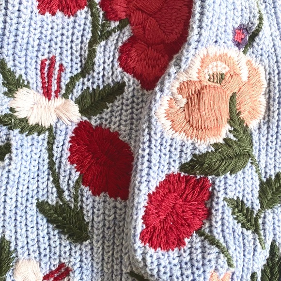 American Eagle Embroidered Sleeve Sweater - Picture 5 of 6